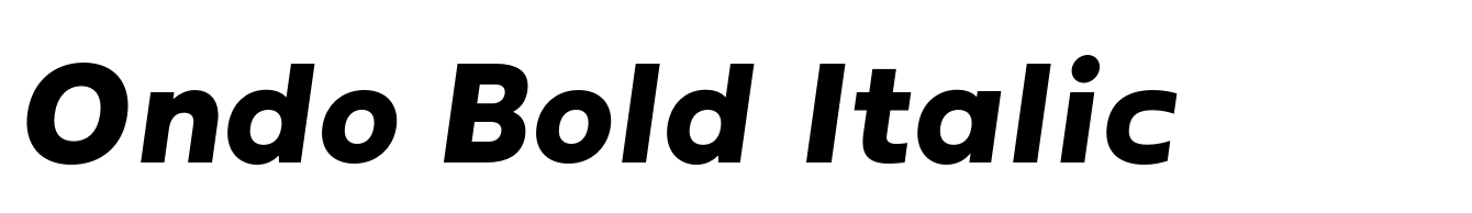 Ondo Bold Italic